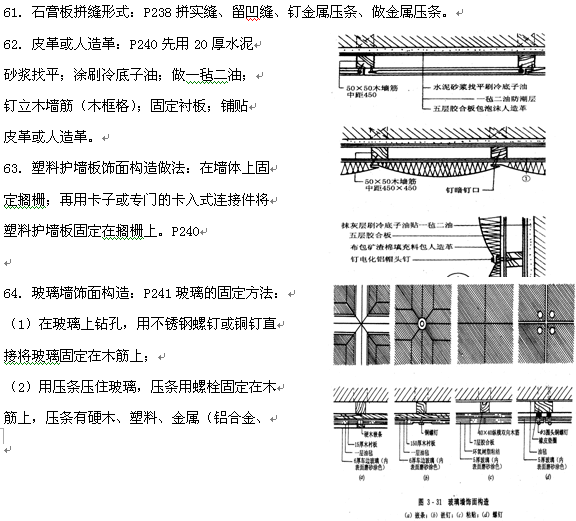 2018年小自考建筑装饰构造复习资料七