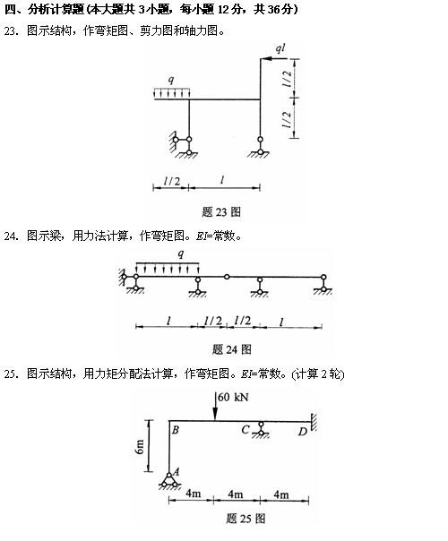 全国2010年4月高等结构力学(一)小自考试题