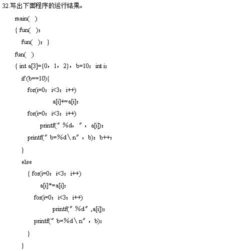 全国2010年4月高等教育计算机基础与程序设计小自考试题