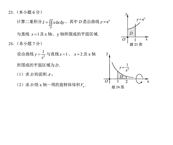 全国2017年4月小自考《高等数学一》考试真题(图4)