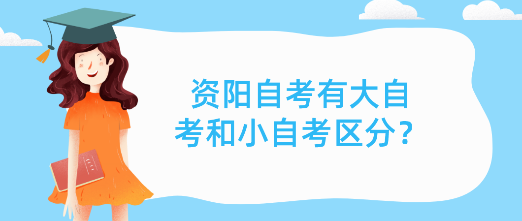 资阳自考有大自考和小自考区分？