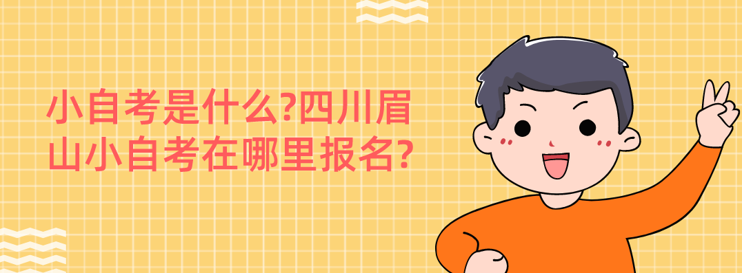 小自考是什么?四川眉山小自考在哪里报名?