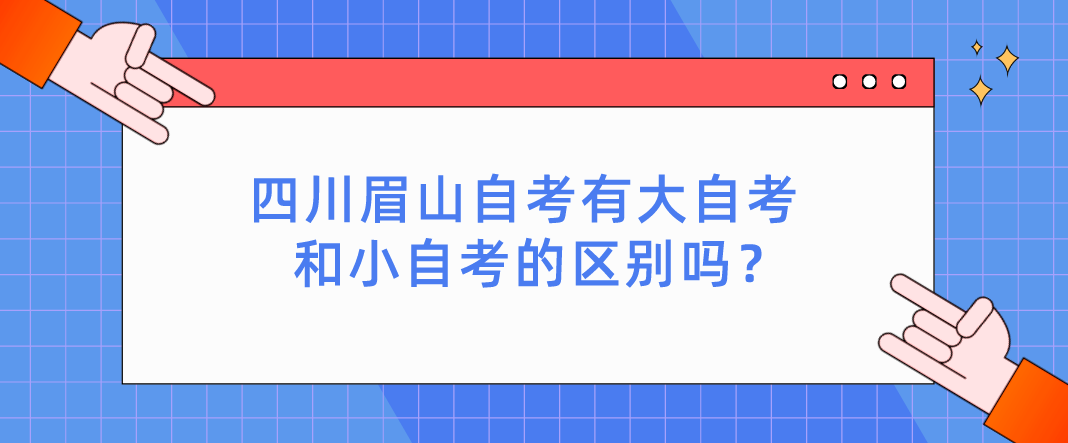 四川眉山自考有大自考和小自考的区别吗？