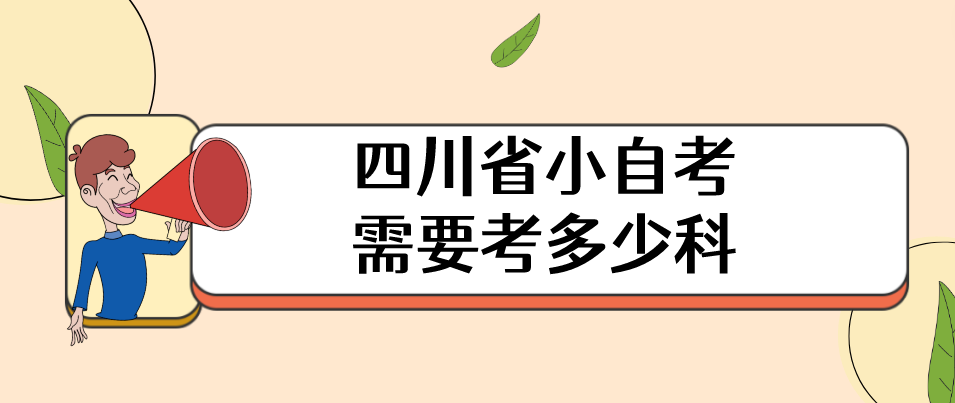 四川省小自考需要考多少科