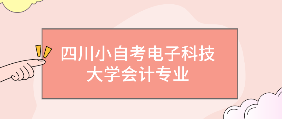 四川小自考电子科技大学会计专业