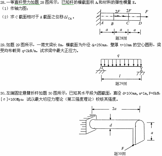 全国2009年1月高等教育自学考试工程力学（一）试题(图6)